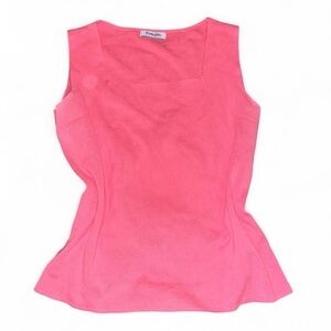 Coral Square-Neck Knit Tank
